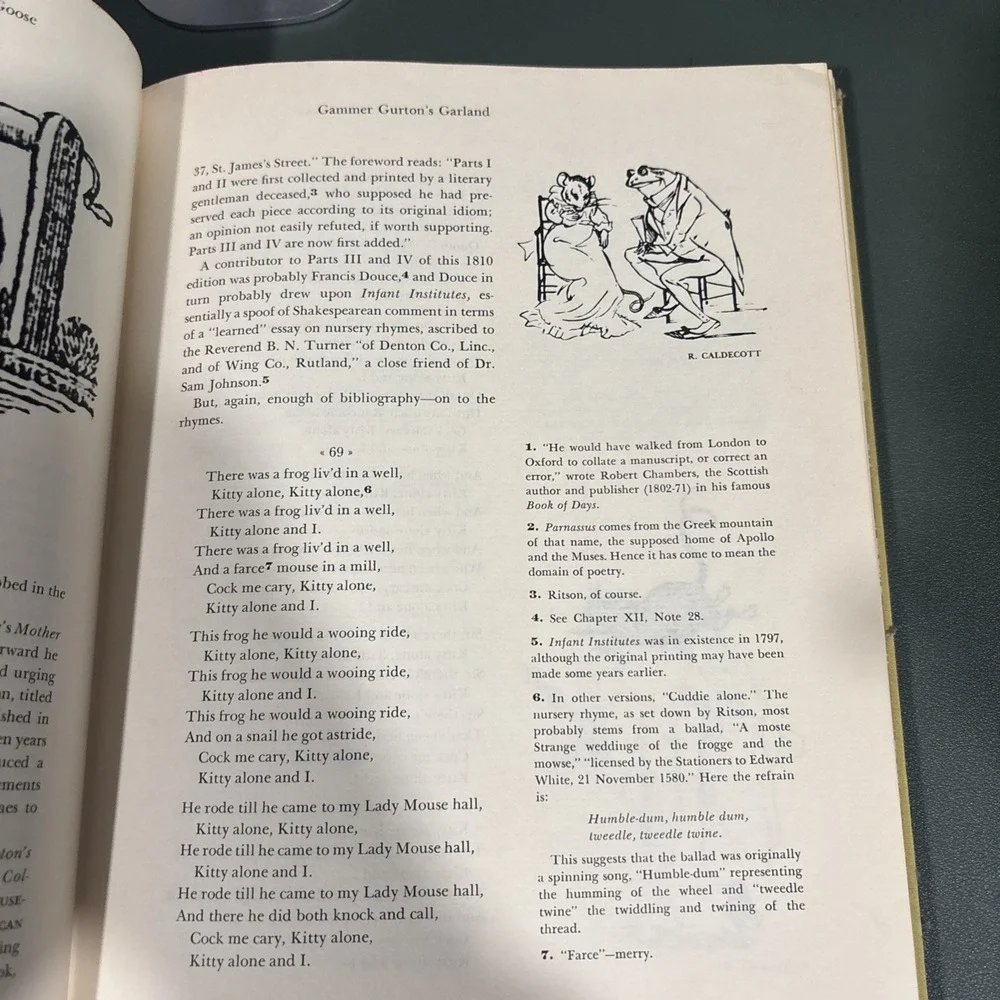 Vintage 1962 The Annotated Mother Goose Hardcover First Edition Baring-Gould